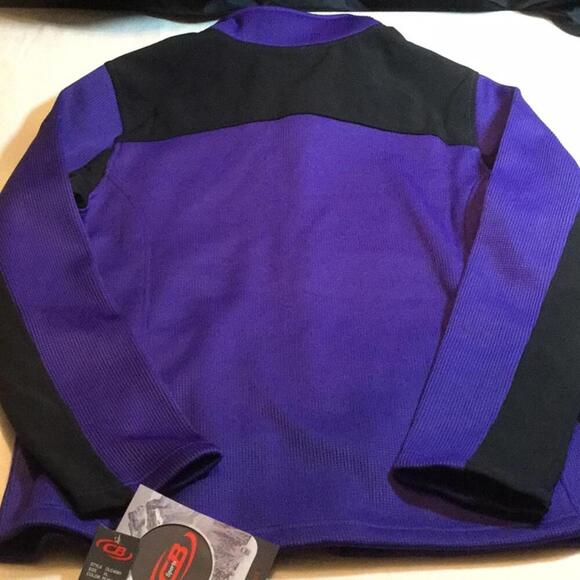 CB Performance fleece Jacket purple black XL New With Tags - Picture 4 of 8